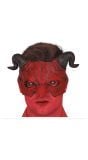 Rood demonen half masker