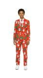 Rood kerstmis Opposuits kostuum tieners