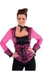 Roze burlesque top