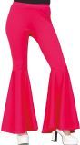 Roze Elastische Bell Bottom Broek