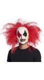 Ruddy Clown Latex Hoofdmasker met Rood Haar Halloween