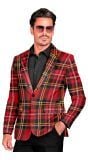 Schotse tartan colbert heren rood