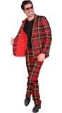 Schotse tartan kostuum heren rood