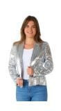 Suitmeister Dames Blazer Pailetten Zilver