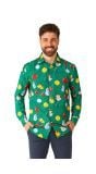 Suitmeister Heren Kerst Blouse Christmas Ornaments Groen