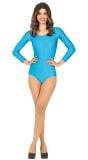 Turquoise Lange Mouwen Leotard Dames