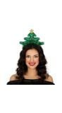 Versierde kerstboom glitter haarband