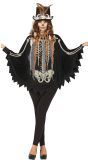 Voodoo skelet poncho dames