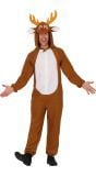 Warme rudolph rendier kerst onesie volwassenen