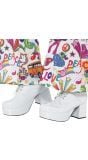 Witte 70s platform schoenen heren