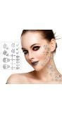 Zilver tattoo stickervel gothic