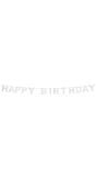 Zilveren 'Happy Birthday' Letterslinger 225cm