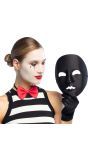 Zwart Mime Gezichtsmasker