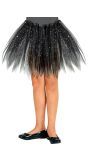 Zwart sparkling stars tutu kind