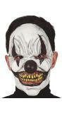 Zwart wit killerclown masker