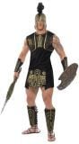 Zwarte Achilles strijder outfit