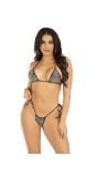 Zwarte Bikini Set: Top en String Slip