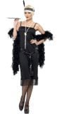 Zwarte flapper jazz jurk