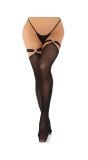 Zwarte Kousen met Jarreteltop - Thigh Highs