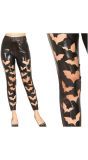 Zwarte legging vleermuizen dames