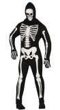 Zwarte skelet jumpsuit halloween