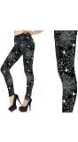 Zwarte spinnenweb legging dames