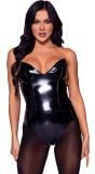 Zwarte vinyl bodysuit dames