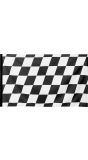 Zwart/Witte Geblokte Racing Vlag Polyester 90x150cm