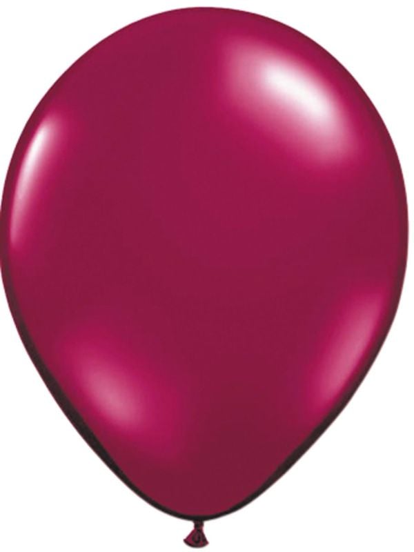 50 burgundy wijnrode metallic ballonnen 30cm