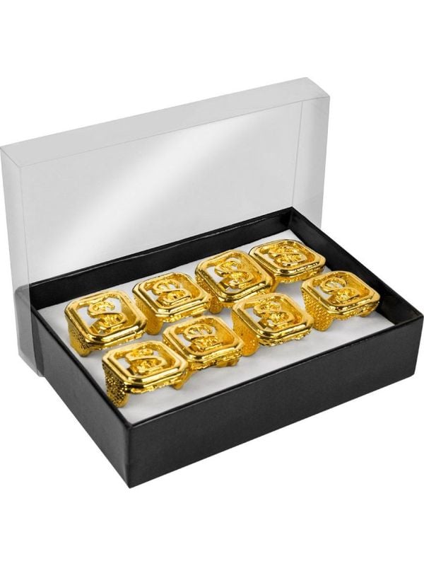 8 Gouden Dollar Teken Ringen