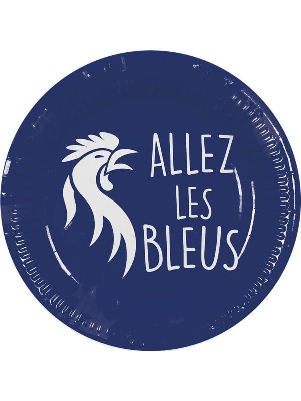 Allez les Bleus' Papieren Bordjes 8 stuks