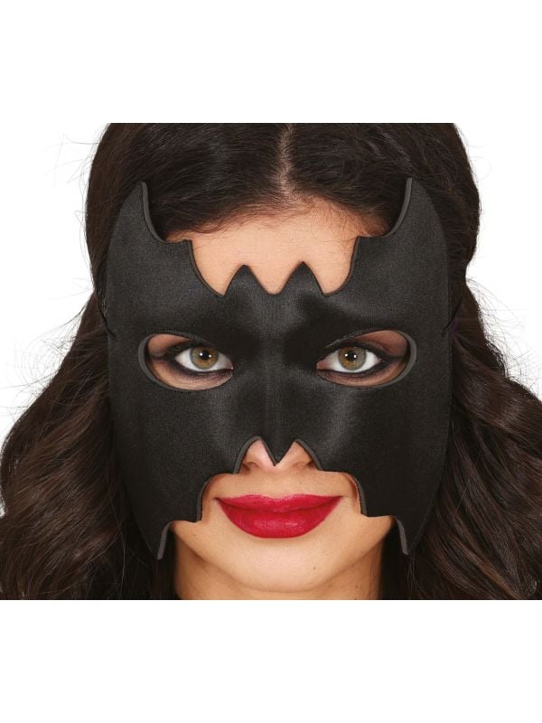 Batwoman half masker zwart