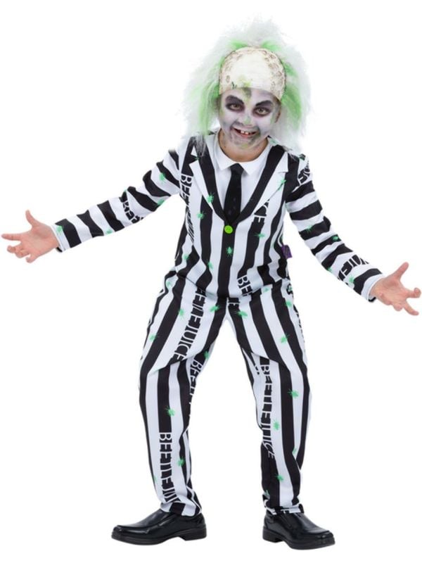 Beetlejuice Jongens Kostuum Zwart en Wit