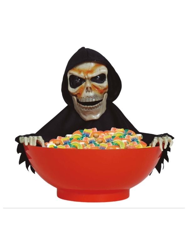 Beweegbare skelet snoepschaal halloween