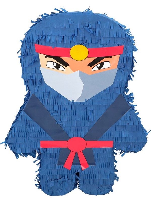 Blauwe Ninja Piñata 44cm