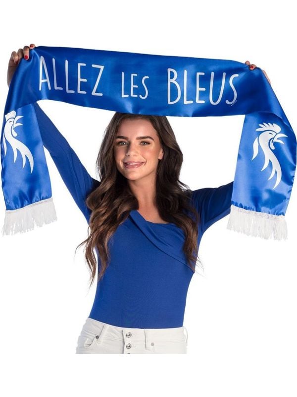 Blauwe Polyester Sjaal 'Allez les Bleus'