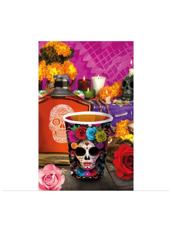 Catrina dia de los muertos wegwerpbekers