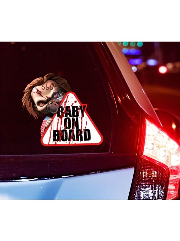 Chucky baby on board auto sticker