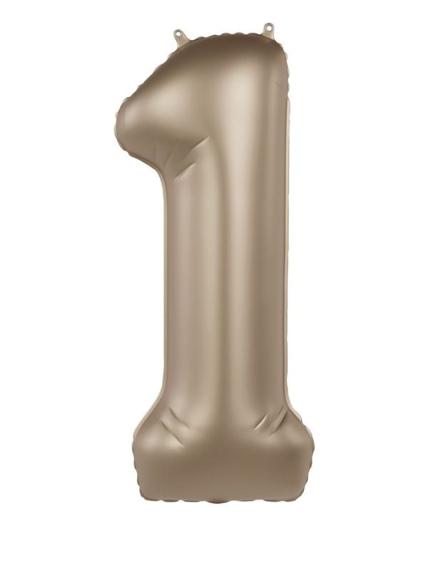 Cijfer 1 folieballon goud 86 cm