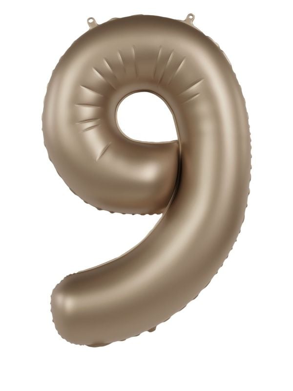 Cijfer 9 folieballon goud 86 cm