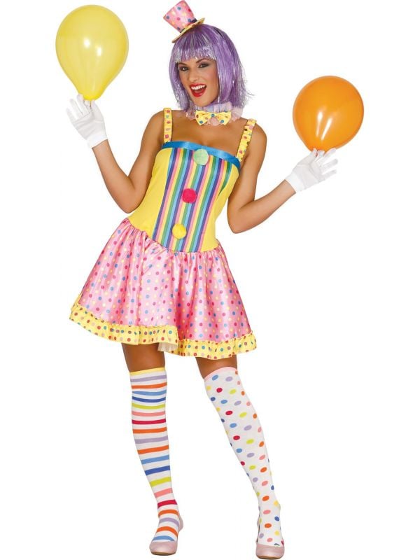 rouw magneet Klik Clown jurkje dames | Carnavalskleding.nl
