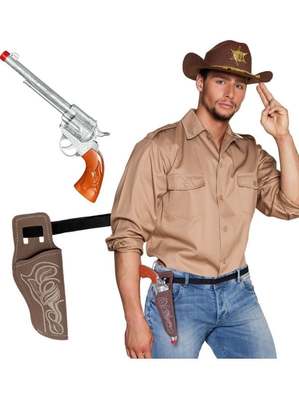 Cowboy Western Accessoireset Volwassen 3-delig