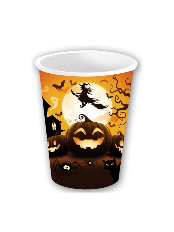 Dark pumpkin partybekers 240ml