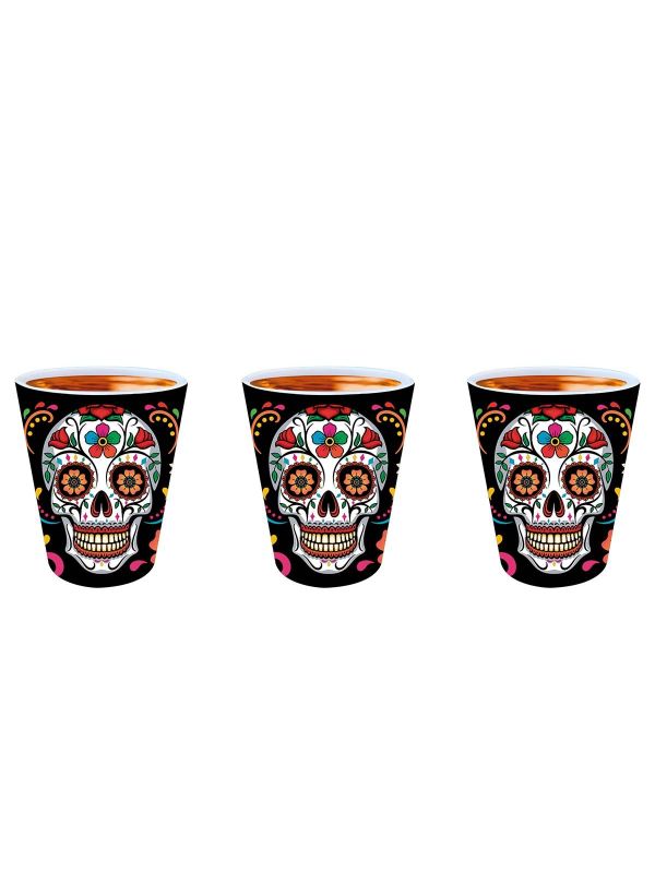 Dia de catrina 3 shotglaasjes