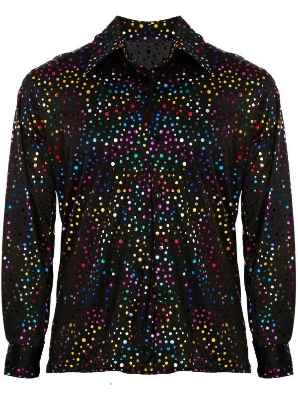 Knorrig Emulatie Gehakt Disco blouse heren glitter | Carnavalskleding.nl