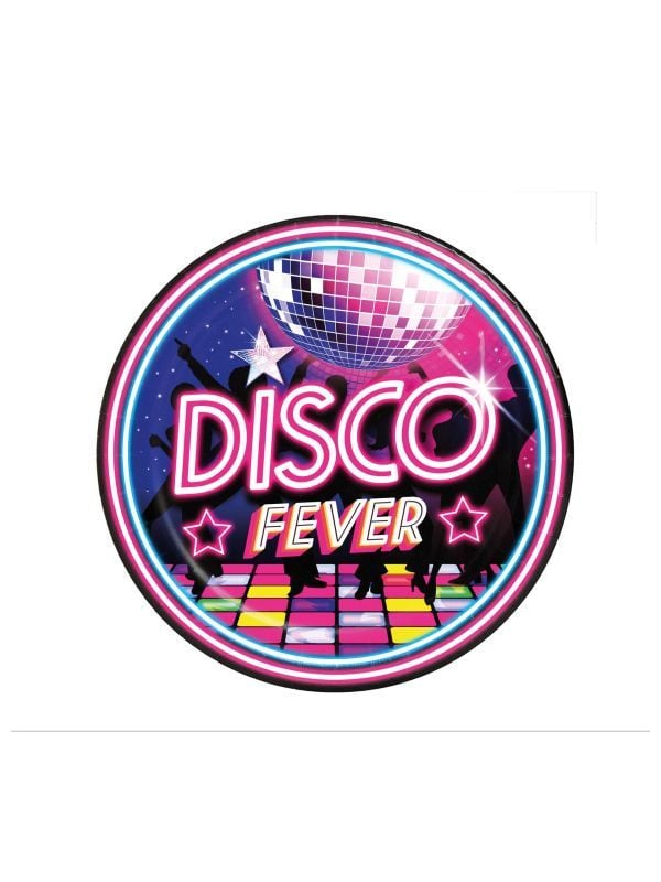 Disco fever thema wegwerp bordjes