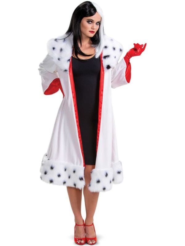 Disney Villain Cruella Dames Kostuum Wit