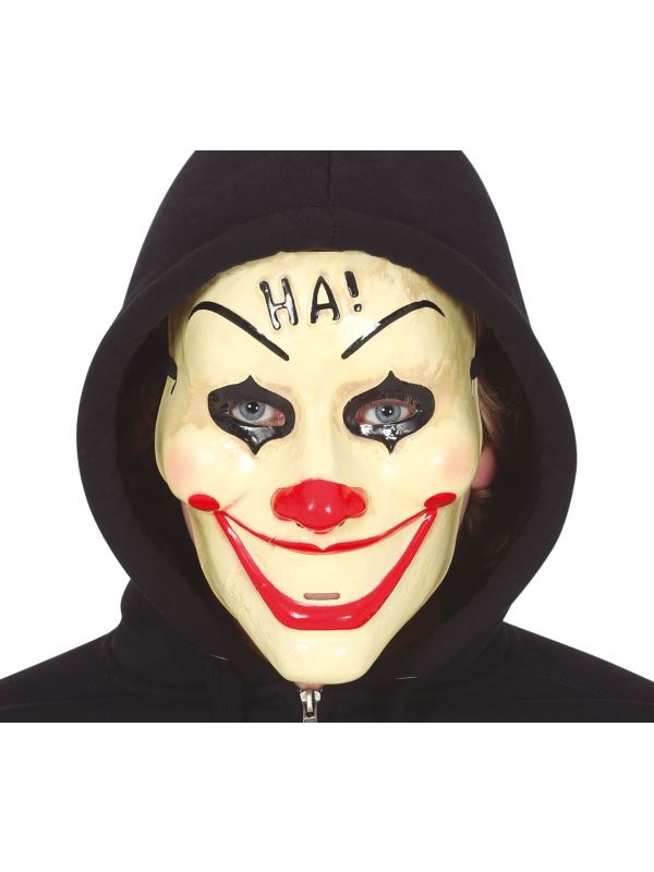bronzen Pijlpunt Verzakking Enge clown masker ha | Carnavalskleding.nl