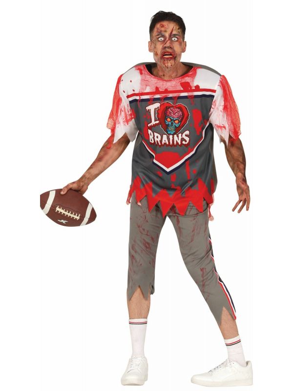 Football zombie kostuum heren