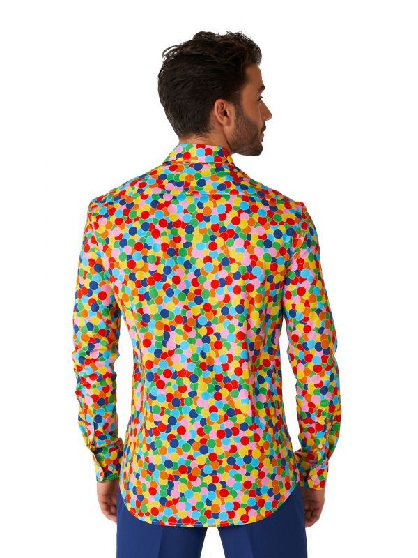 Numeriek aspect rand Gekleurde confetti Opposuits blouse